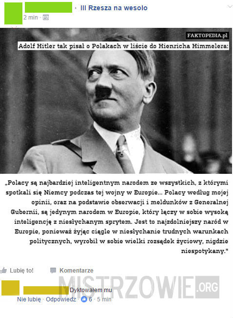 Hitler o Polakach –  