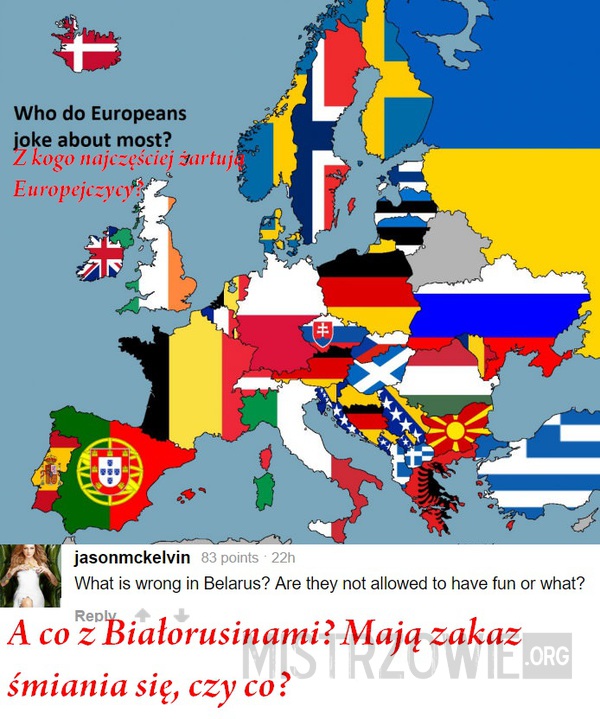 Z kogo najczęściej żartują Europejczycy? –  