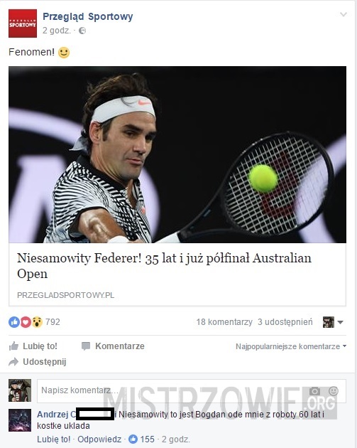 Niesamowity Federer –  