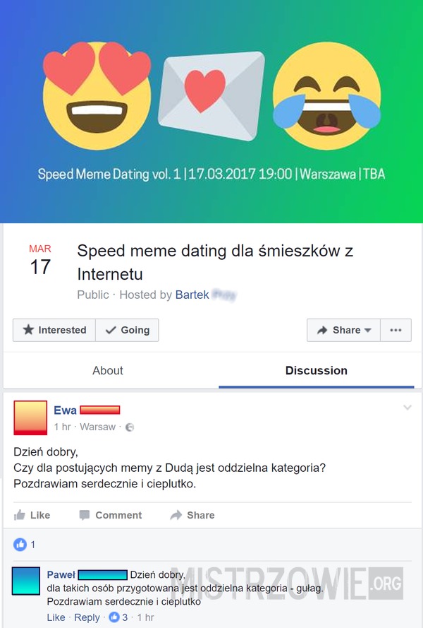 Speed meme dating –  