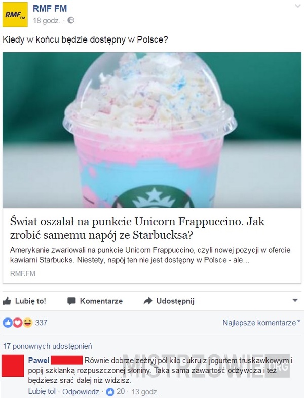 Unicorn Frappuccino –  