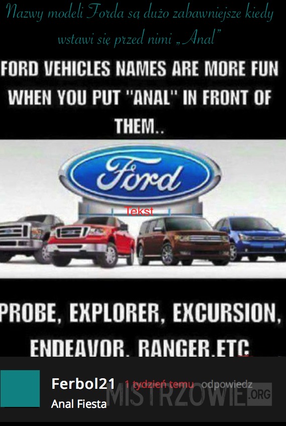 Nazwy modeli Forda –  