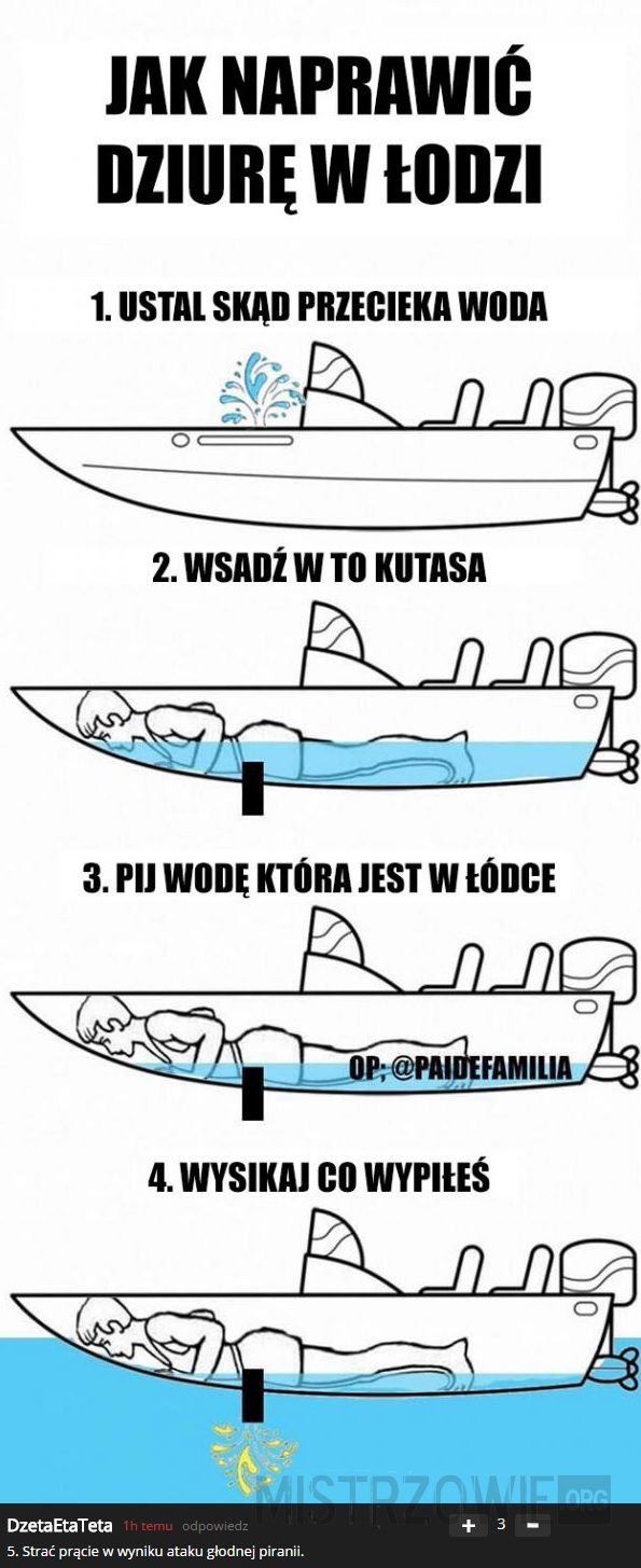 Jak naprawić dziurę w łodzi –  