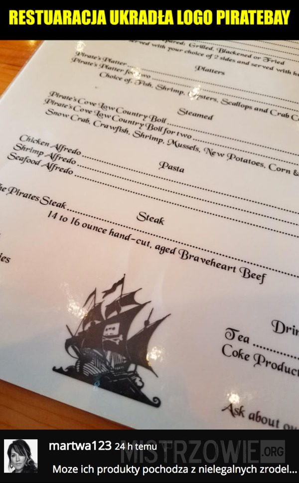Restauracja ukradła logo PirateBay –  
