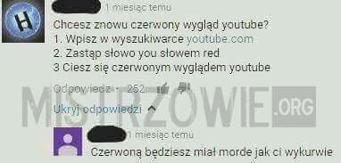 Czerwony youtube –  