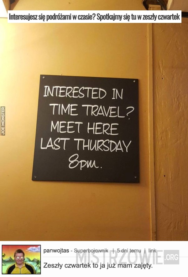 Interesujesz się podróżami w czasie? –  