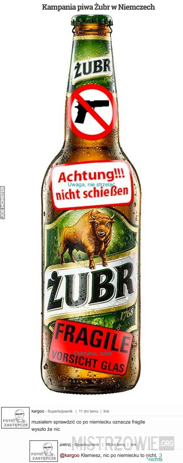 Kampania piwa Żubr w Niemczech –  