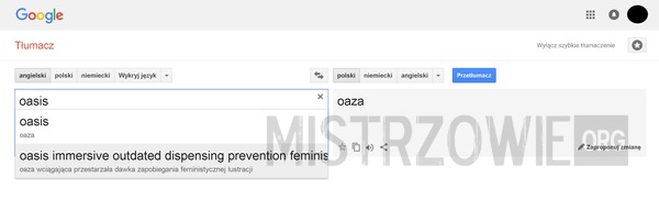 Tłumacz google jest chyba sfrustrowany –  