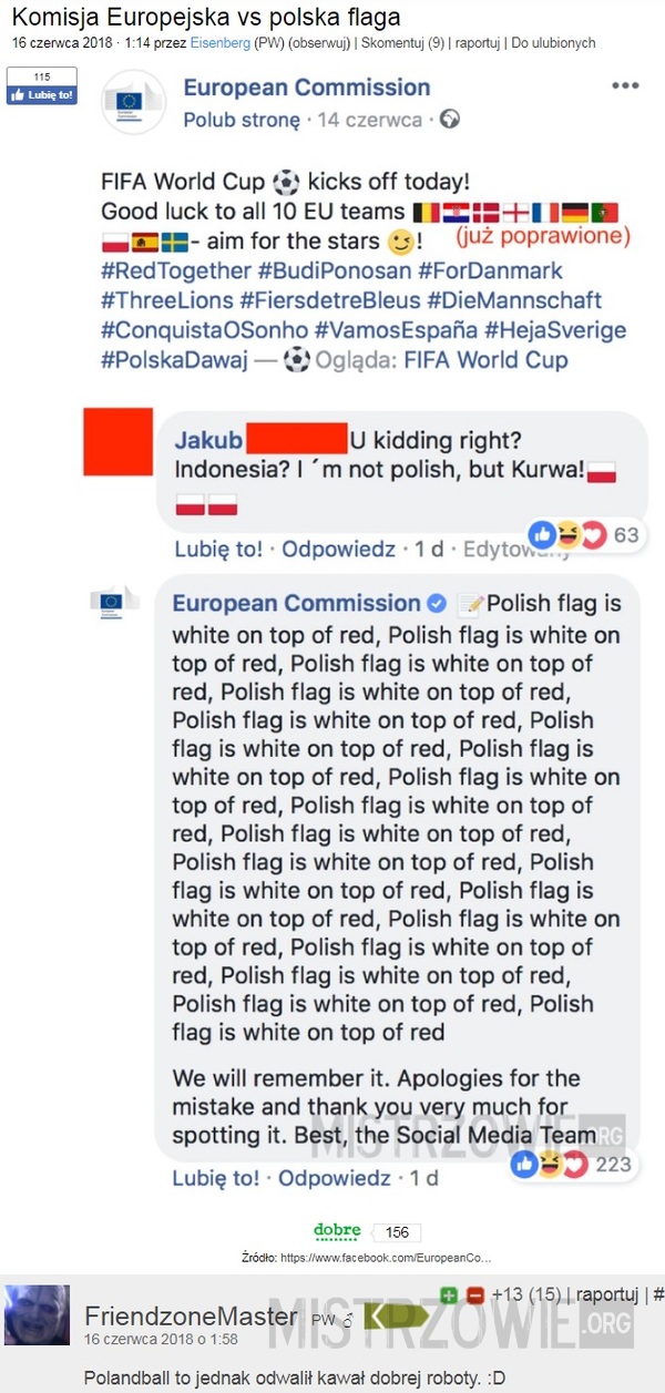Komisja Europejska vs polska flaga 2 –  