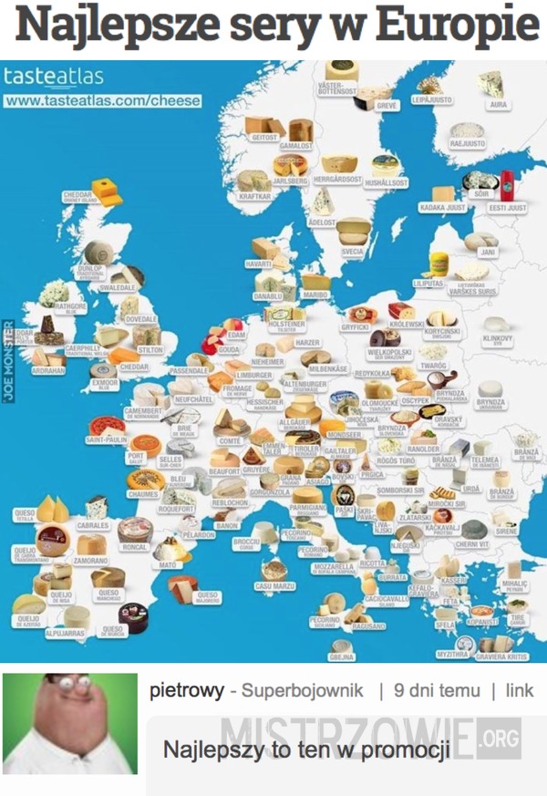 Najlepsze sery w Europie –  