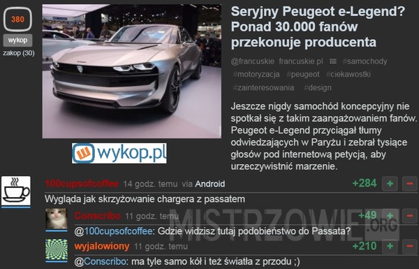 Seryjny Peugeot –  