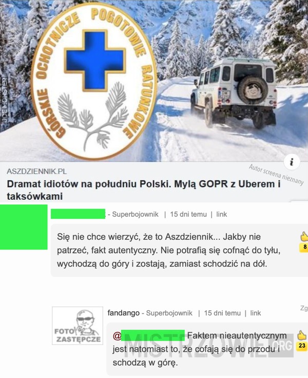 Dramat idiotów na południu Polski –  