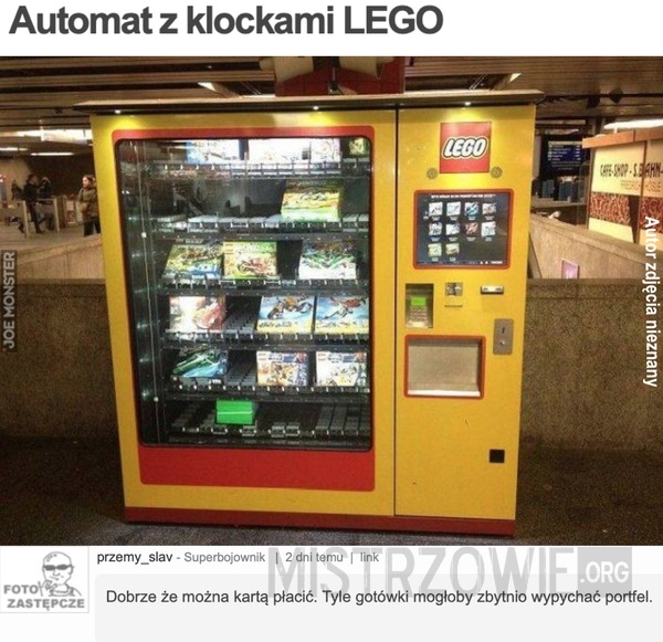 Automat z klockami LEGO –  