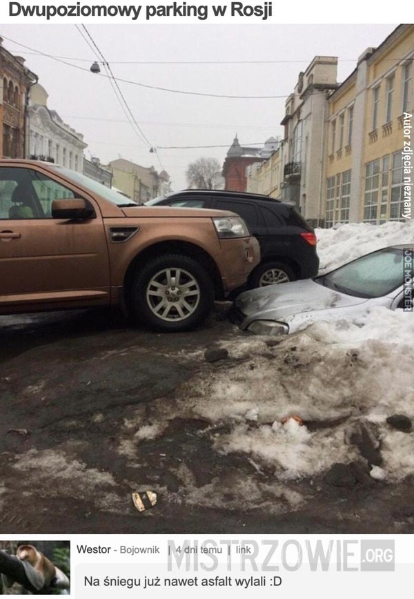 Dwupoziomowy parking w Rosji –  