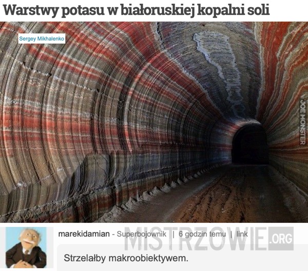 Warstwy potasu w białoruskiej kopalni soli –  