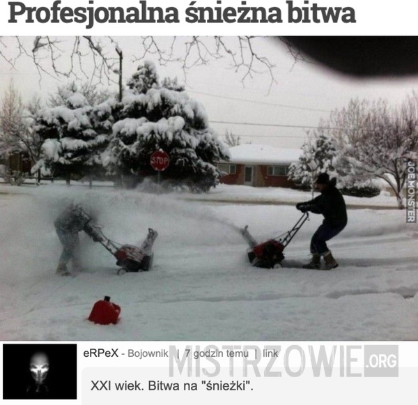 Profesjonalna śnieżna bitwa –  