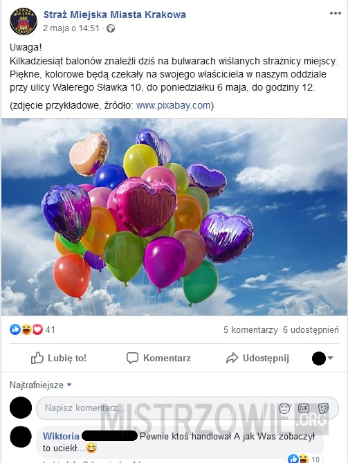 Znalezione balony –  