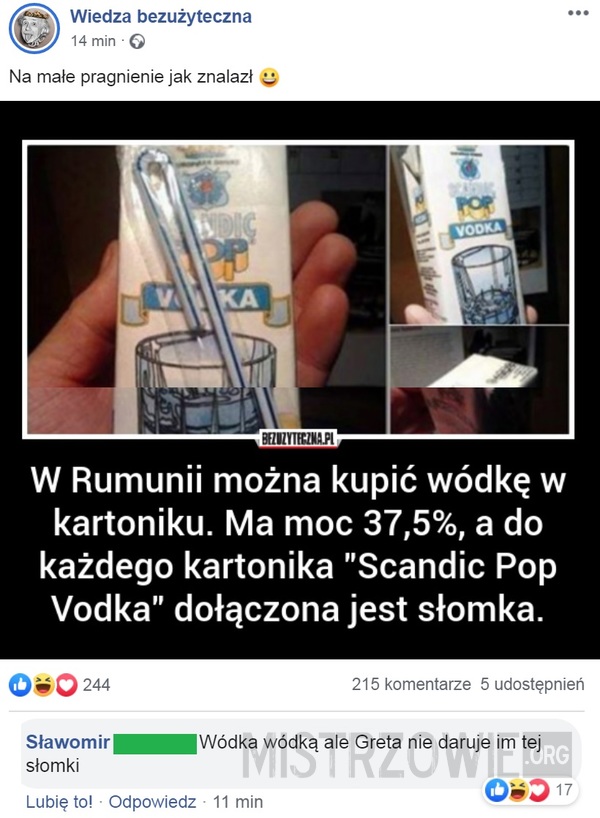 Scandic Pop Vodka –  