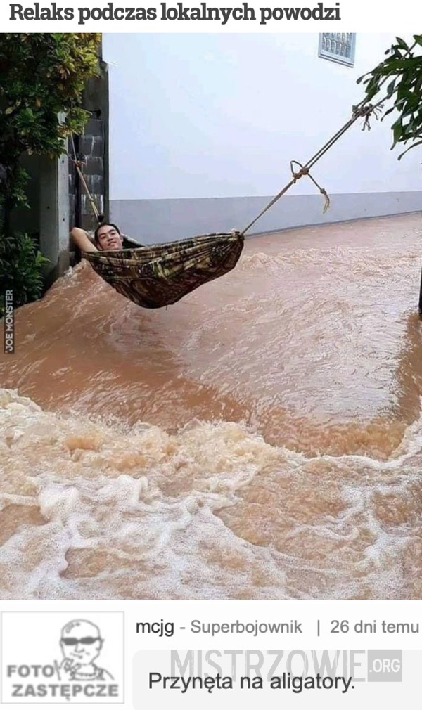 Relaks podczas lokalnych powodzi –  