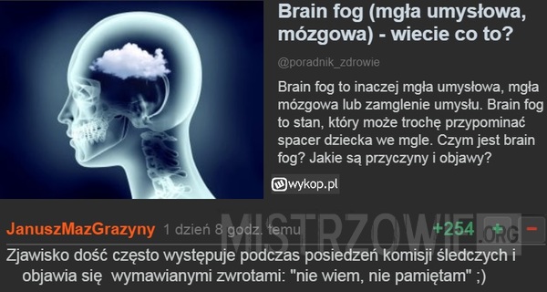 Brain fog –  