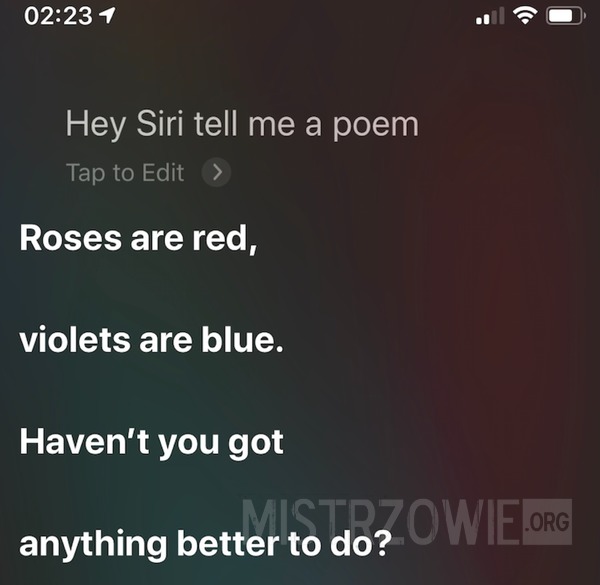 Siri i wiersz –  