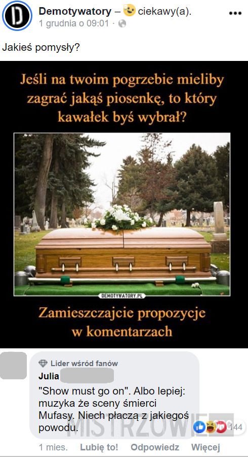 Na twoim pogrzebie –  