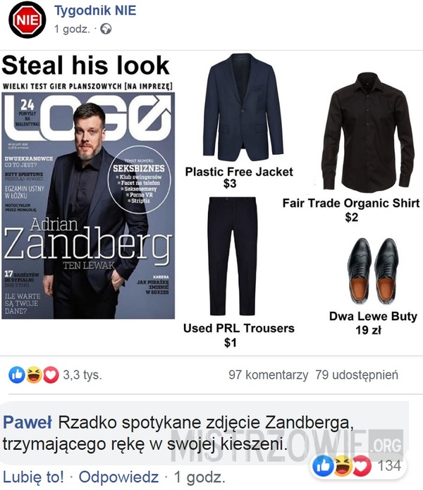 Steal his look –  