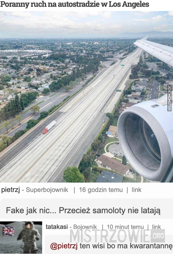 Poranny ruch na autostradzie w Los Angeles –  