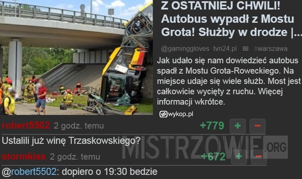 Wypadek w Warszawie –  