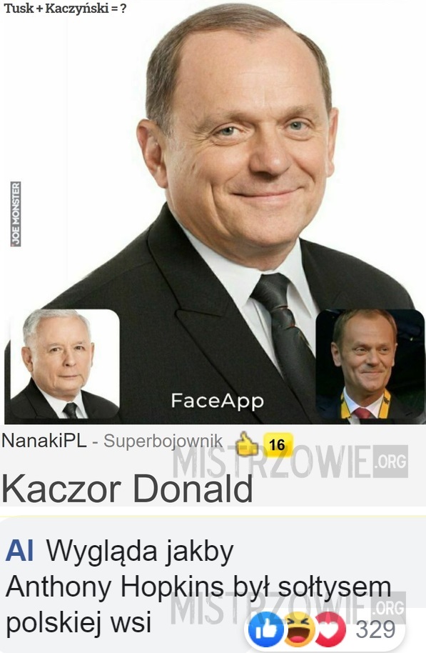 Tusk + Kaczyński = 2 –  