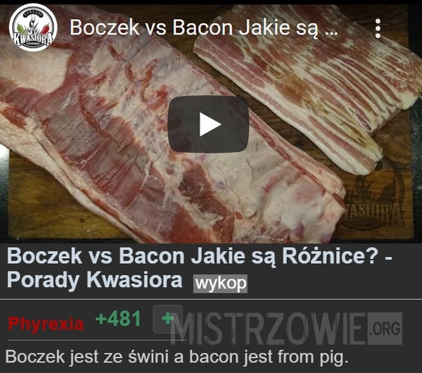 Boczek vs Bacon –  