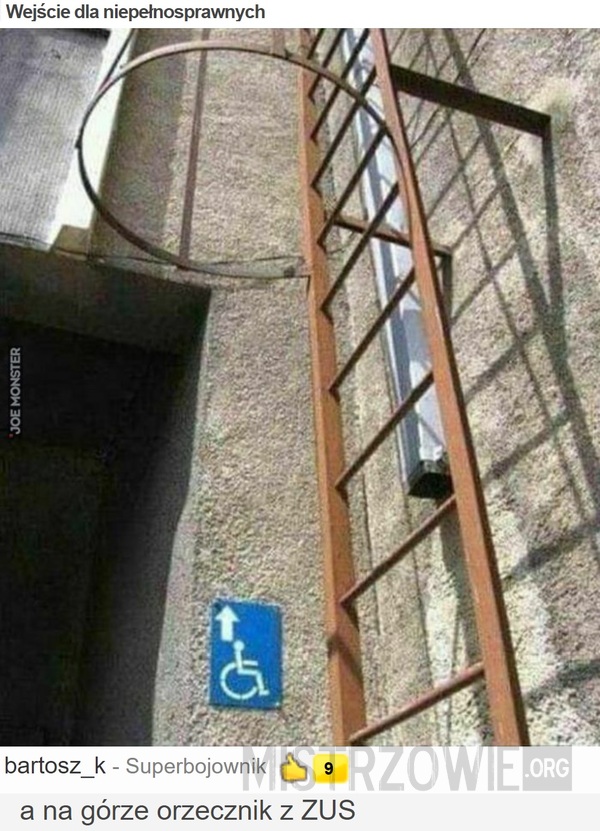 Wejście dla niepełnosprawnych –  