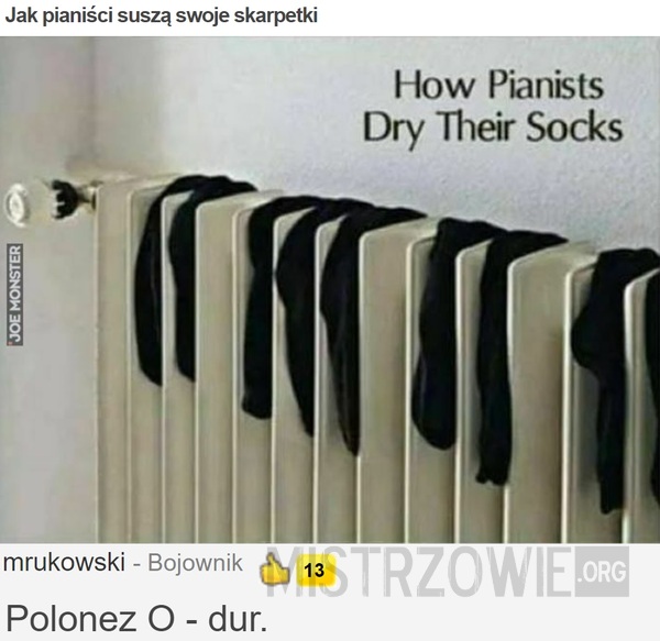 Jak pianiści suszą swoje skarpetki –  