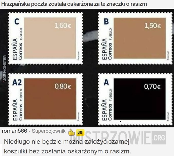 Hiszpańska poczta została oskarżona za te znaczki o rasizm –  