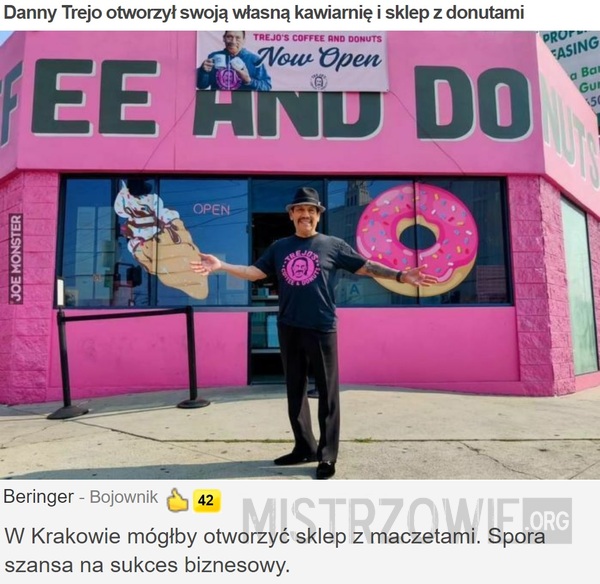 Danny Trejo otworzył swoją własną kawiarnię i sklep z donutami –  