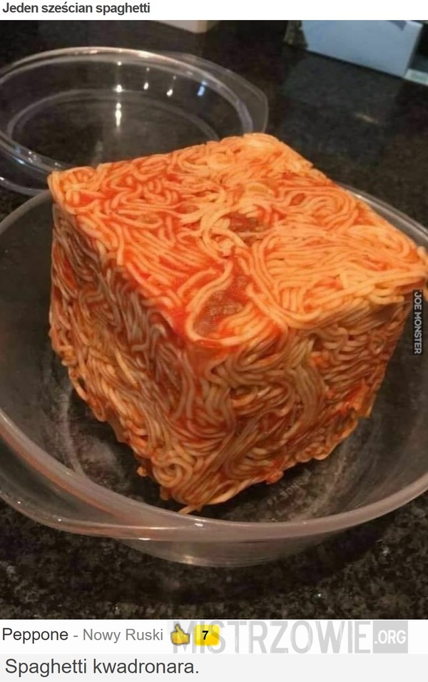 Jeden sześcian spaghetti –  