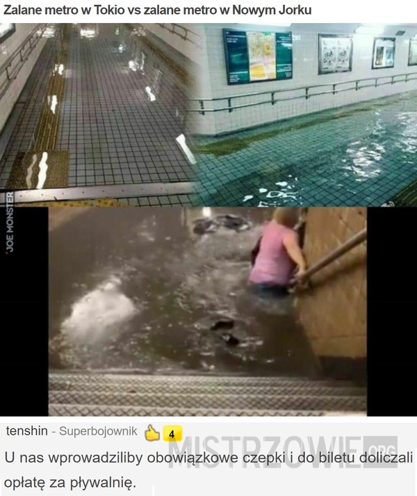 Zalane metro w Tokio vs zalane metro w Nowym Jorku –  