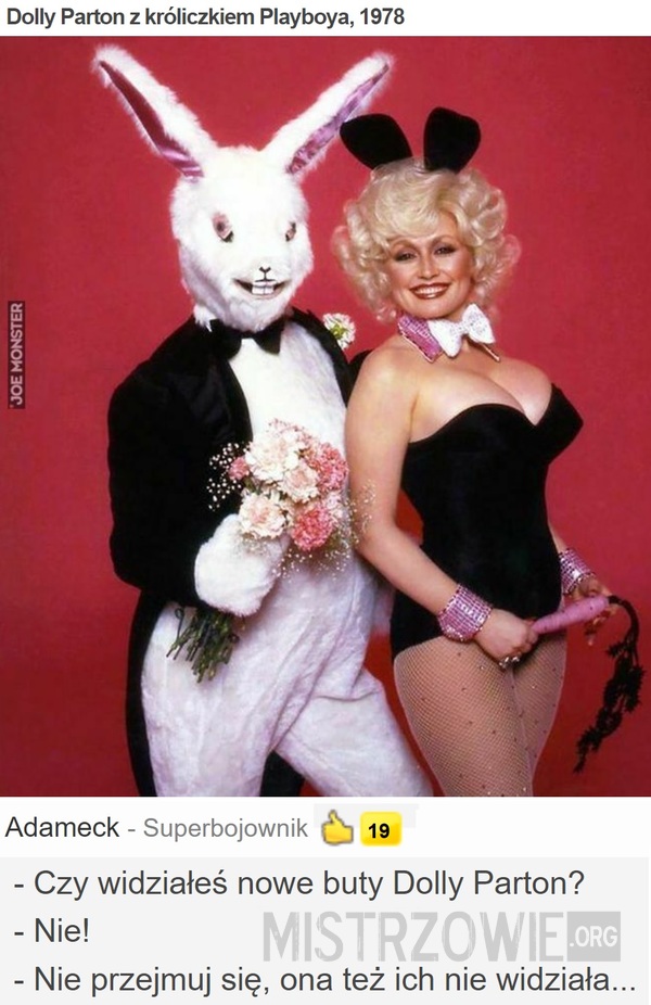 Dolly Parton z króliczkiem Playboya, 1978 –  