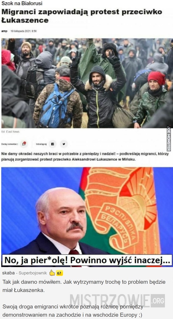 Szok na Białorusi –  