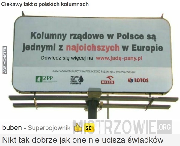 Ciekawy fakt o polskich kolumnach –  