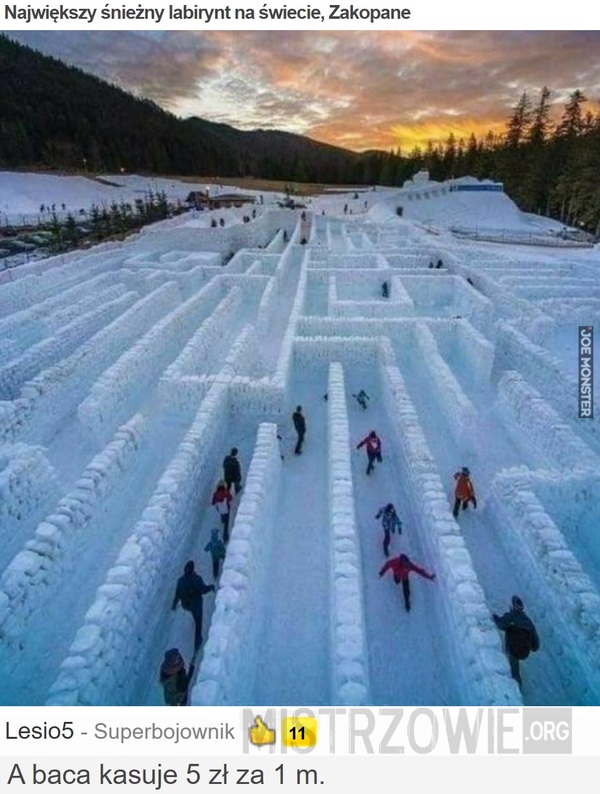 Największy śnieżny labirynt na świecie, Zakopane –  