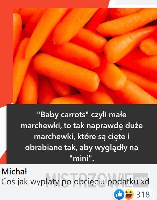 Baby carrots –  