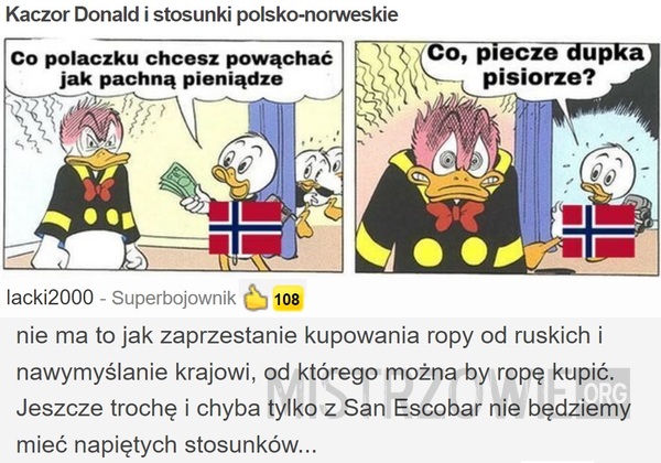 Kaczor Donald i stosunki polsko-norweskie –  