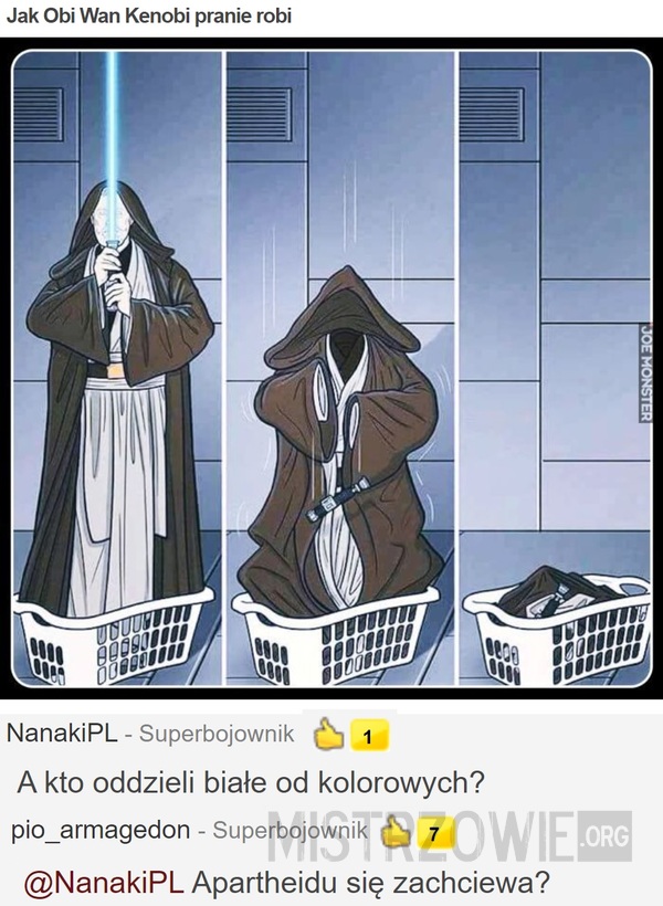 Jak Obi Wan Kenobi pranie robi –  