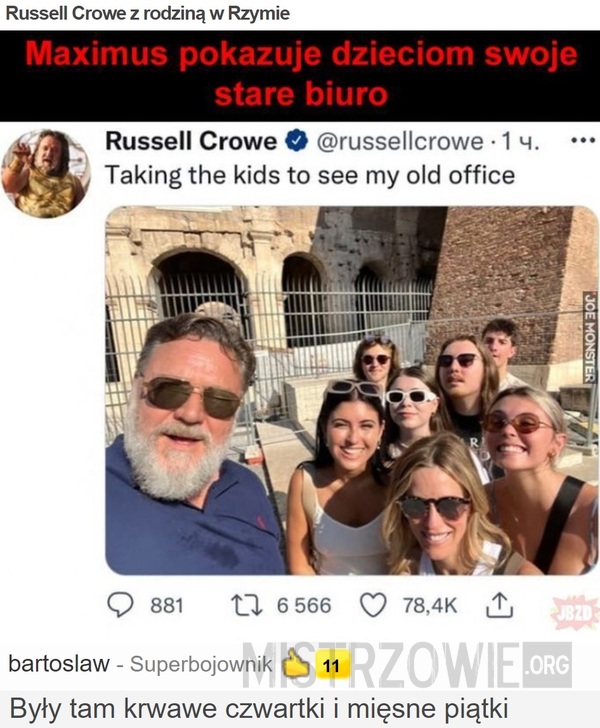 Russell Crowe z rodziną w Rzymie –  