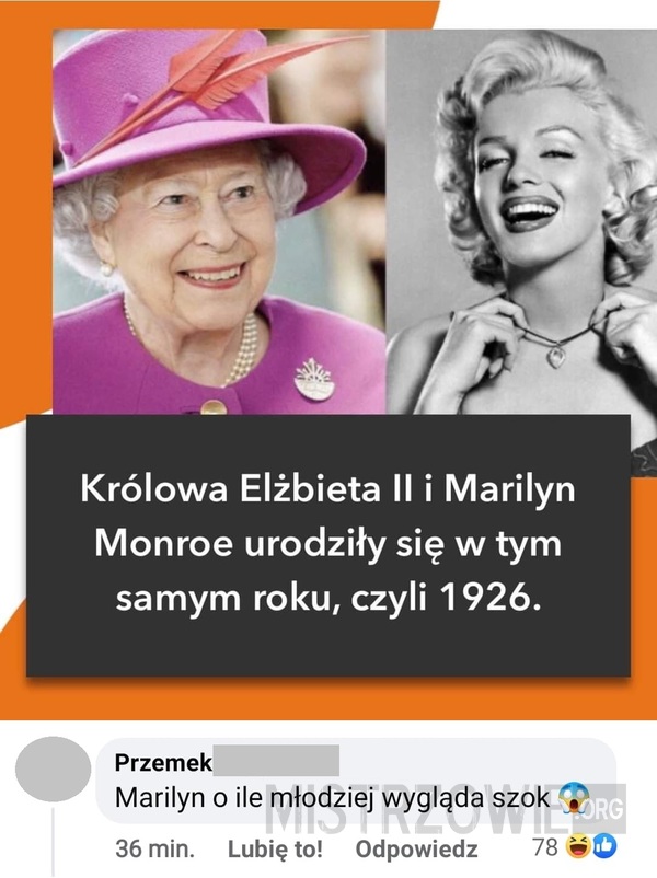 Królowa Elżbieta vs. Marilyn Monroe –  
