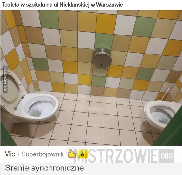 Toaleta w szpitalu na ul Niekłanskiej w Warszawie –  