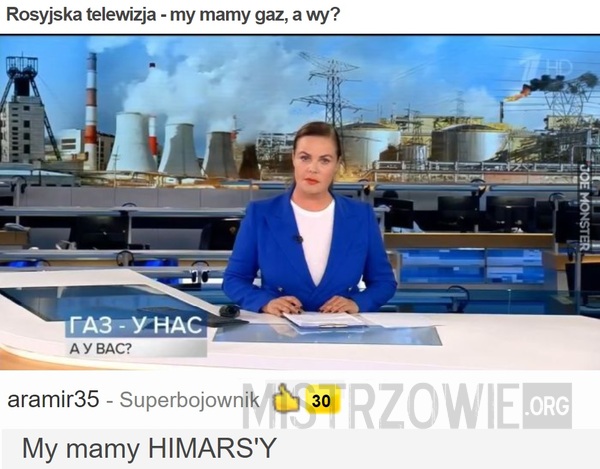 Rosyjska telewizja - my mamy gaz, a wy? –  