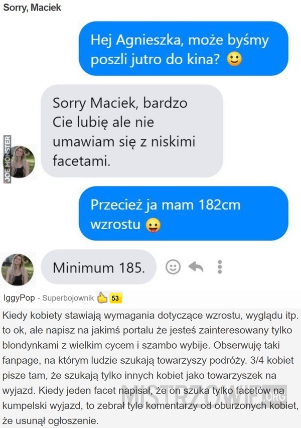 Sorry, Maciek –  