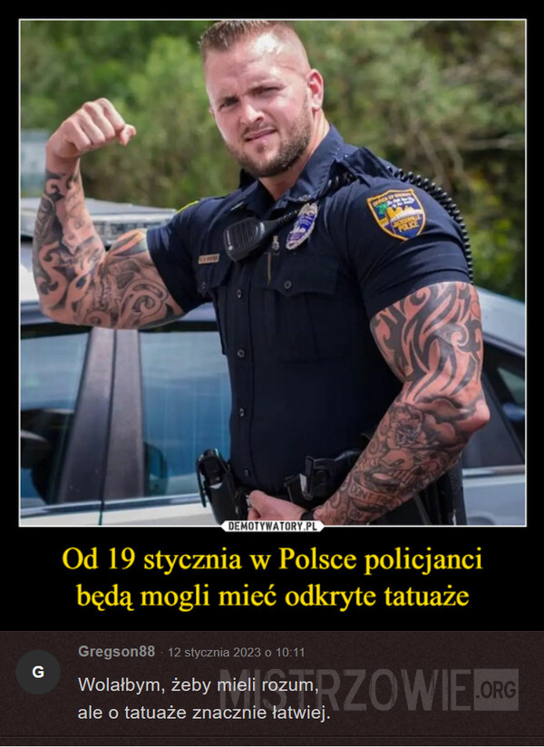 Policjanci w tatuażach –  
